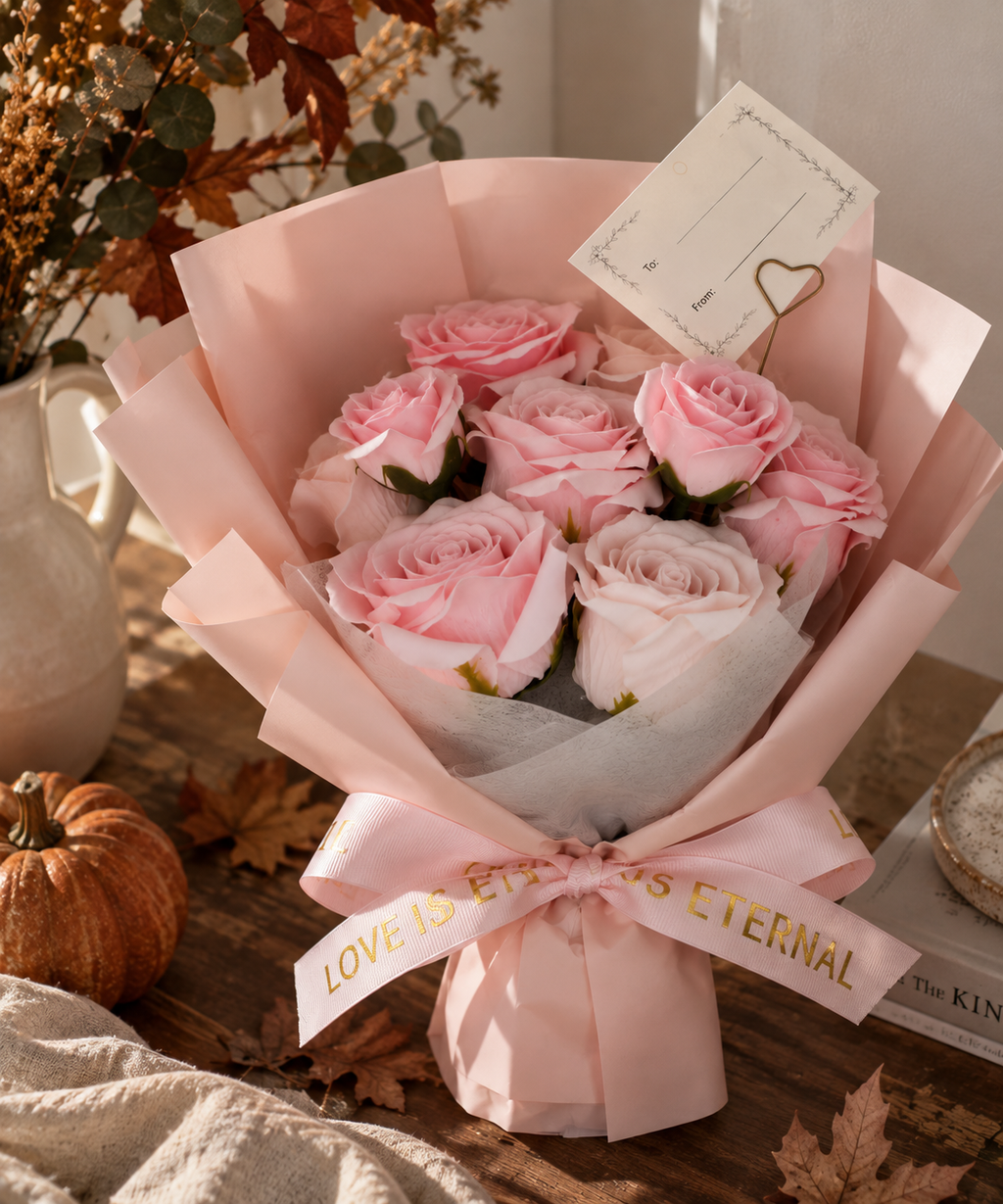 Bouquet de fleurs savon - Rose