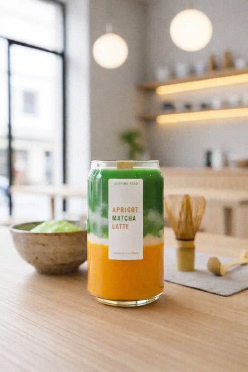 Abricot matcha latte