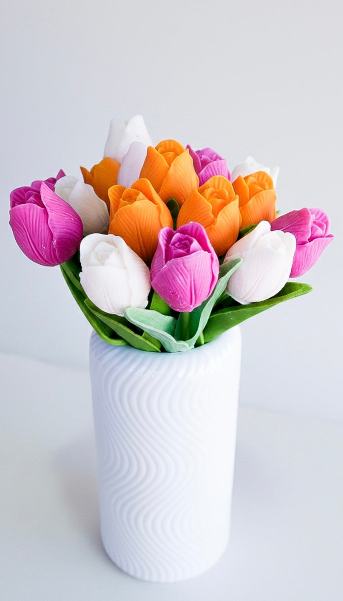 Bouquet 5 tulipes parfumées