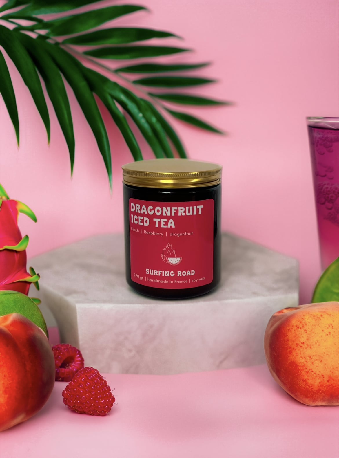 Iced tea fruit du dragon