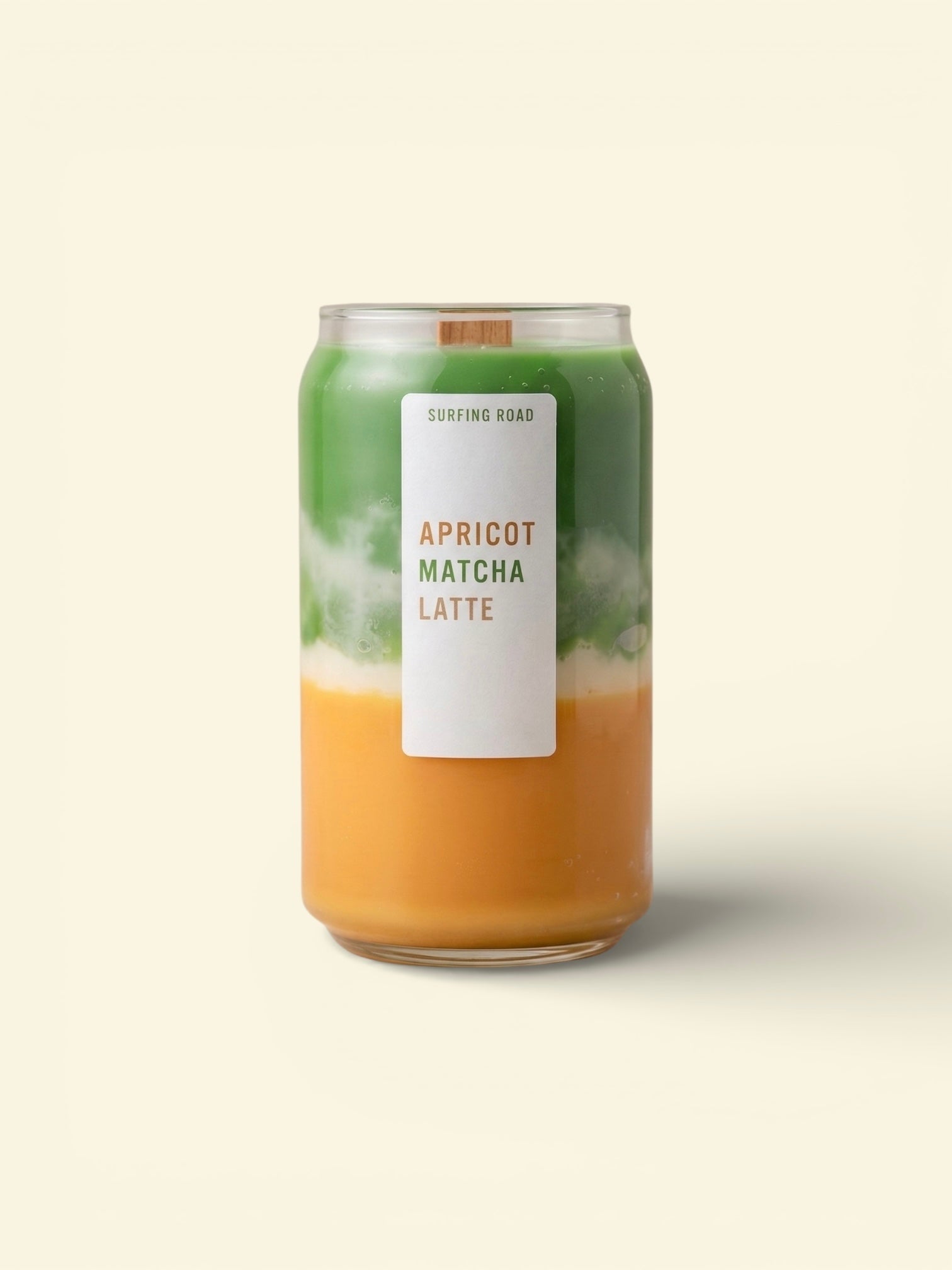 Abricot matcha latte